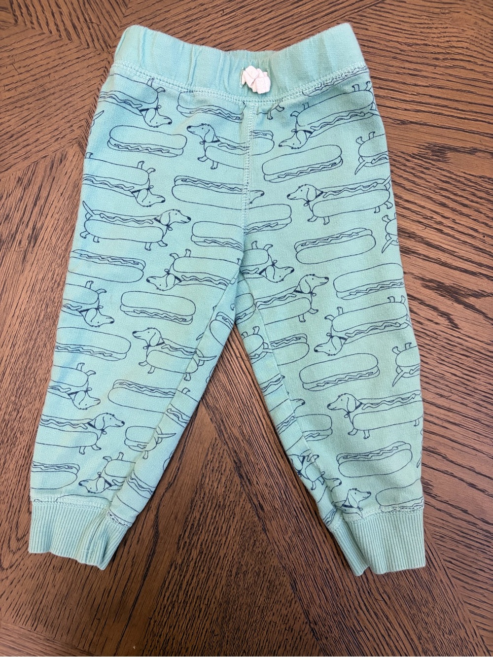 Carter's Mint Green Dachshund & Hot Dog Print Leggings